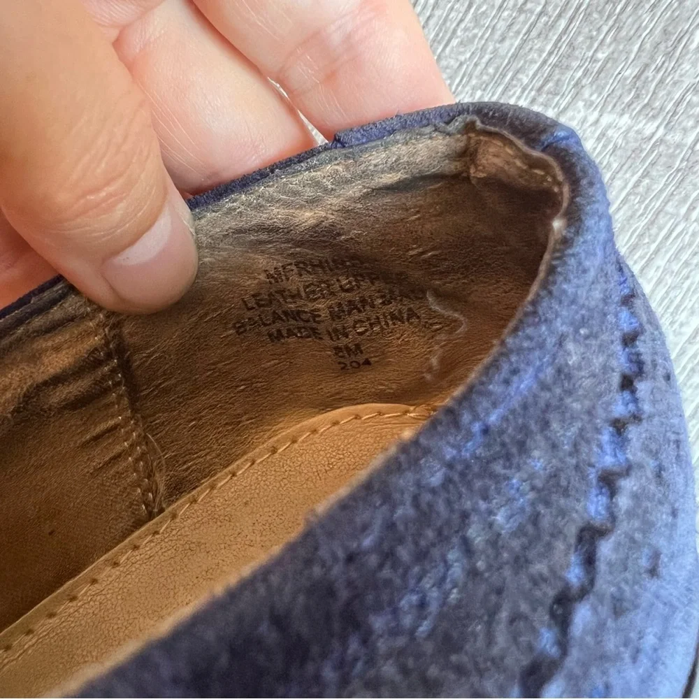 Marc Fisher Women's Navy Blue Suede Lace Up Oxford Shoes Size 8